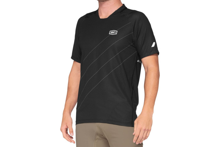 Koszulka męska 100% CELIUM Jersey krótki rękaw dark grey black