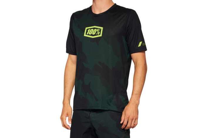 Koszulka męska 100% AIRMATIC LE Jersey krótki rękaw black camo