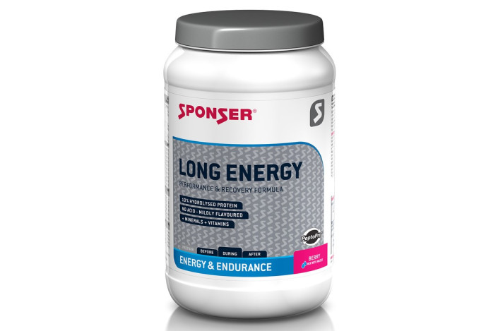 Napój SPONSER LONG ENERGY 10% PROTEIN truskawkowy 1200g (NEW).