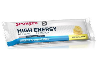 Baton energetyczny SPONSER HIGH ENERGY BAR bananowy (pudełko 30szt x 45g) (NEW).