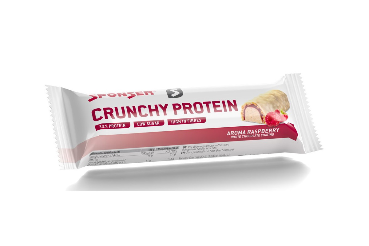 Baton proteinowy SPONSER CRUNCHY PROTEIN BAR malinowy (pudełko 12szt x 50g) (NEW). Baton proteinowy SPONSER CRUNCHY PROTEIN BAR malinowy (pudełko 12szt x 50g) (NEW).