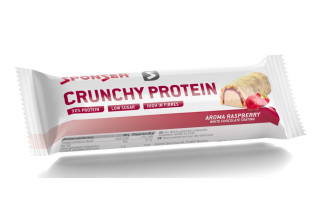 Baton proteinowy SPONSER CRUNCHY PROTEIN BAR malinowy (pudełko 12szt x 50g) (NEW).