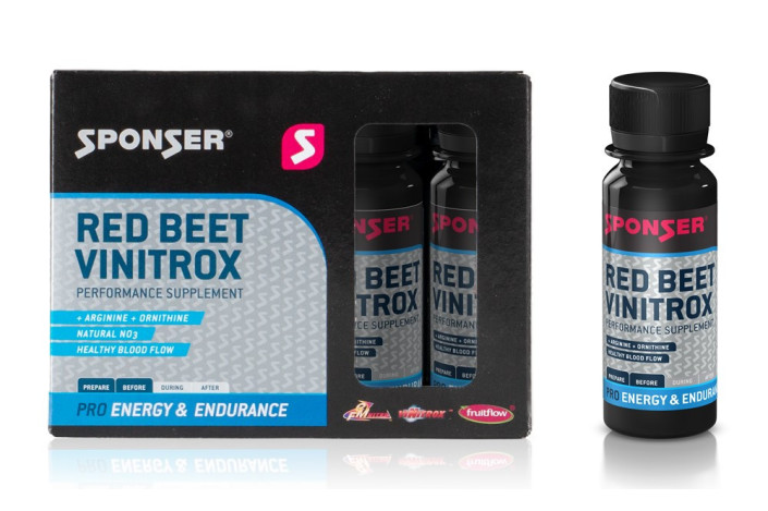 Suplement do utrzymania prawidłowej agregacji płytek krwi SPONSER RED BEET VINITROX (pudełko 4 butelki x 60ml) (NEW).