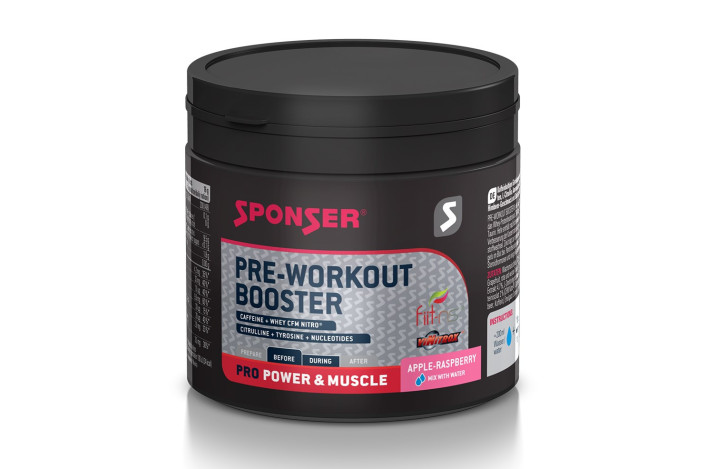 Odżywka SPONSER PRE-WORKOUT BOOSTER jabłko malina puszka 256g (NEW).